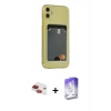 MARSİLYAN™- iPhone 11 Kılıf Doruk Klasik Koleksiyonu - Siyah Bilvis 5in1 3D Magic Cam Ekran Koruyucu + Pers Alüminyum Kamera Lens - KI