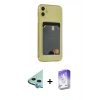 MARSİLYAN™- iPhone 11 Kılıf Doruk Klasik Koleksiyonu - Siyah Bilvis 5in1 3D Magic Cam Ekran Koruyucu + Raze Metal Kamera Lens - MI