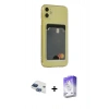 MARSİLYAN™- iPhone 11 Kılıf Doruk Klasik Koleksiyonu - Siyah Bilvis 5in1 3D Magic Cam Ekran Koruyucu + Pers Alüminyum Kamera Lens - LT
