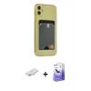 MARSİLYAN™- iPhone 11 Kılıf Doruk Klasik Koleksiyonu - Siyah Bilvis 5in1 5D Magic Hayalet Cam Ekran Koruyucu + Renkli Kamera Lens Koruma Cam - YL