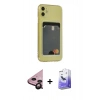 MARSİLYAN™- iPhone 11 Kılıf Doruk Klasik Koleksiyonu - Siyah Bilvis 5in1 5D Magic Hayalet Cam Ekran Koruyucu + Siyah Raze Metal Kamera Lens