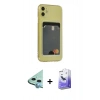 MARSİLYAN™- iPhone 11 Kılıf Doruk Klasik Koleksiyonu - Siyah Bilvis 5in1 5D Magic Hayalet Cam Ekran Koruyucu + Raze Metal Kamera Lens - MI