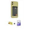 MARSİLYAN™- iPhone 11 Kılıf Doruk Klasik Koleksiyonu - Siyah Bilvis 5in1 5D Magic Hayalet Cam Ekran Koruyucu + Rainbow Kamera Lens Koruma Cam - KI