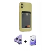 MARSİLYAN™- iPhone 11 Kılıf Doruk Klasik Koleksiyonu - Siyah Bilvis 5in1 5D Magic Hayalet Cam Ekran Koruyucu + Raze Metal Kamera Lens - MR