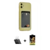 MARSİLYAN™- iPhone 11 Kılıf Doruk Klasik Koleksiyonu - Siyah Buffer Cam Ekran Koruyucu + Kamera Lens Koruma Cam - SF