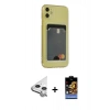 MARSİLYAN™- iPhone 11 Kılıf Doruk Klasik Koleksiyonu - Siyah Buffer Hayalet Cam Ekran Koruyucu + Raze Metal Kamera Lens - GS