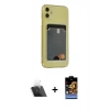 MARSİLYAN™- iPhone 11 Kılıf Doruk Klasik Koleksiyonu - Siyah Buffer Hayalet Cam Ekran Koruyucu + Kamera Lens Koruma Cam - SF