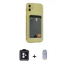 MARSİLYAN™- iPhone 11 Kılıf Doruk Klasik Koleksiyonu - Siyah Joko Magic 5D Cam + PVD Metal Kamera Lens - MI