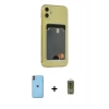 MARSİLYAN™- iPhone 11 Kılıf Doruk Klasik Koleksiyonu - Siyah Joko Magic 5D Hayalet Cam + Neon Fosforlu Kamera Lens - TU