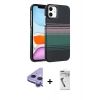 MARSİLYAN™- iPhone 11 Kılıf Doruk Serisi - Şeffaf Uv Polymer Nano Ekran Koruyucu + Raze Metal Kamera Lens - MR