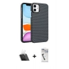MARSİLYAN™- iPhone 11 Kılıf Doruk Serisi - Şeffaf Uv Polymer Nano Ekran Koruyucu + Kamera Lens Koruma Cam - SF