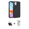 MARSİLYAN™- iPhone 11 Kılıf Doruk Serisi - Şeffaf Uv Polymer Nano Ekran Koruyucu + Kamera Lens Koruma Cam - SF