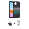 MARSİLYAN™- iPhone 11 Kılıf Doruk Serisi - Şeffaf Uv Polymer Nano Ekran Koruyucu + Kamera Lens Koruma Cam - SF