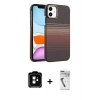 MARSİLYAN™- iPhone 11 Kılıf Doruk Serisi - Şeffaf Uv Polymer Nano Ekran Koruyucu + PVD Metal Kamera Lens - TU