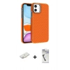MARSİLYAN™- iPhone 11 Kılıf Doruk Serisi - Şeffaf Uv Polymer Nano Ekran Koruyucu + Renkli Kamera Lens Koruma Cam - YL