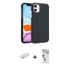 MARSİLYAN™- iPhone 11 Kılıf Doruk Serisi - Şeffaf Uv Polymer Nano Ekran Koruyucu + Renkli Kamera Lens Koruma Cam - YL