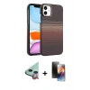 MARSİLYAN™- iPhone 11 Kılıf Doruk Serisi - Siyah 3D Antistatik Mat Seramik Nano Ekran Koruyucu + Raze Metal Kamera Lens - KI
