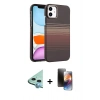 MARSİLYAN™- iPhone 11 Kılıf Doruk Serisi - Siyah 3D Antistatik Mat Seramik Nano Ekran Koruyucu + Raze Metal Kamera Lens - MI