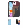MARSİLYAN™- iPhone 11 Kılıf Doruk Serisi - Siyah 3D Antistatik Mat Seramik Nano Ekran Koruyucu + Neon Fosforlu Kamera Lens - TU