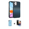 MARSİLYAN™- iPhone 11 Kılıf Doruk Serisi - Siyah 3D Antistatik Mat Seramik Nano Ekran Koruyucu + Neon Fosforlu Kamera Lens - TU