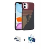MARSİLYAN™- iPhone 11 Kılıf Doruk Serisi - Siyah 3D Antistatik Seramik Nano Ekran Koruyucu + Pers Alüminyum Kamera Lens - LT