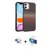 MARSİLYAN™- iPhone 11 Kılıf Doruk Serisi - Siyah 3D Antistatik Seramik Nano Ekran Koruyucu + Pers Alüminyum Kamera Lens - LT