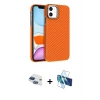 MARSİLYAN™- iPhone 11 Kılıf Doruk Serisi - Siyah 3D Antistatik Seramik Nano Ekran Koruyucu + Pers Alüminyum Kamera Lens - LT