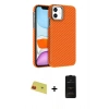 MARSİLYAN™- iPhone 11 Kılıf Doruk Serisi - Siyah 6D Antistatik Mat Seramik Hayalet Nano Ekran Koruyucu + Rainbow Kamera Lens Koruma Cam - KI