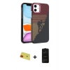 MARSİLYAN™- iPhone 11 Kılıf Doruk Serisi - Siyah 6D Antistatik Mat Seramik Hayalet Nano Ekran Koruyucu + Rainbow Kamera Lens Koruma Cam - KI