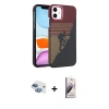 MARSİLYAN™- iPhone 11 Kılıf Doruk Serisi - Siyah Bilvis 3D Mat Cam Ekran Koruyucu + Pers Alüminyum Kamera Lens - GI