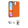 MARSİLYAN™- iPhone 11 Kılıf Doruk Serisi - Siyah Bilvis 3D Mat Cam Ekran Koruyucu + Pers Alüminyum Kamera Lens - GI