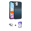 MARSİLYAN™- iPhone 11 Kılıf Doruk Serisi - Siyah Bilvis 5in1 3D Magic Cam Ekran Koruyucu + Pers Alüminyum Kamera Lens - LT