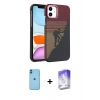 MARSİLYAN™- iPhone 11 Kılıf Doruk Serisi - Siyah Bilvis 5in1 3D Magic Cam Ekran Koruyucu + Neon Fosforlu Kamera Lens - MI