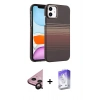 MARSİLYAN™- iPhone 11 Kılıf Doruk Serisi - Siyah Bilvis 5in1 3D Magic Cam Ekran Koruyucu + Raze Metal Kamera Lens - SH