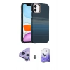 MARSİLYAN™- iPhone 11 Kılıf Doruk Serisi - Siyah Bilvis 5in1 5D Magic Hayalet Cam Ekran Koruyucu + Raze Metal Kamera Lens - MR