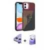 MARSİLYAN™- iPhone 11 Kılıf Doruk Serisi - Siyah Bilvis 5in1 5D Magic Hayalet Cam Ekran Koruyucu + Raze Metal Kamera Lens - MR