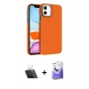 MARSİLYAN™- iPhone 11 Kılıf Doruk Serisi - Siyah Bilvis 5in1 5D Magic Hayalet Cam Ekran Koruyucu + Kamera Lens Koruma Cam - SF