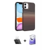 MARSİLYAN™- iPhone 11 Kılıf Doruk Serisi - Siyah Bilvis 5in1 5D Magic Hayalet Cam Ekran Koruyucu + Kamera Lens Koruma Cam - SF
