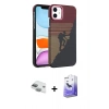 MARSİLYAN™- iPhone 11 Kılıf Doruk Serisi - Siyah Bilvis 5in1 5D Magic Hayalet Cam Ekran Koruyucu + Pers Alüminyum Kamera Lens - YL