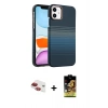 MARSİLYAN™- iPhone 11 Kılıf Doruk Serisi - Siyah Buffer Cam Ekran Koruyucu + Pers Alüminyum Kamera Lens - KI