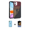 MARSİLYAN™- iPhone 11 Kılıf Doruk Serisi - Siyah Buffer Hayalet Cam Ekran Koruyucu + Neon Fosforlu Kamera Lens - YL