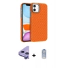 MARSİLYAN™- iPhone 11 Kılıf Doruk Serisi - Siyah Joko Magic 5D Cam + Mor Raze Metal Kamera Lens