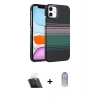 MARSİLYAN™- iPhone 11 Kılıf Doruk Serisi - Siyah Joko Magic 5D Cam + Kamera Lens Koruma Cam - SF