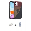 MARSİLYAN™- iPhone 11 Kılıf Doruk Serisi - Siyah Joko Magic 5D Cam + Renkli Kamera Lens Koruma Cam - YL
