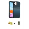MARSİLYAN™- iPhone 11 Kılıf Doruk Serisi - Siyah Joko Magic 5D Hayalet Cam + Rainbow Kamera Lens Koruma Cam - KI