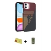 MARSİLYAN™- iPhone 11 Kılıf Doruk Serisi - Siyah Joko Magic 5D Hayalet Cam + Rainbow Kamera Lens Koruma Cam - KI