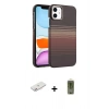 MARSİLYAN™- iPhone 11 Kılıf Doruk Serisi - Siyah Joko Magic 5D Hayalet Cam + Renkli Kamera Lens Koruma Cam - PE