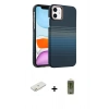 MARSİLYAN™- iPhone 11 Kılıf Doruk Serisi - Siyah Joko Magic 5D Hayalet Cam + Renkli Kamera Lens Koruma Cam - TU
