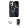 MARSİLYAN™- iPhone 11 Kılıf Eksen Çizgi - Şeffaf 360 Full Body Arka Koruyucu + Pers Alüminyum Kamera Lens - LT