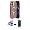 MARSİLYAN™- iPhone 11 Kılıf Eksen Çizgi - Şeffaf 360 Full Body Arka Koruyucu + Raze Metal Kamera Lens - MR